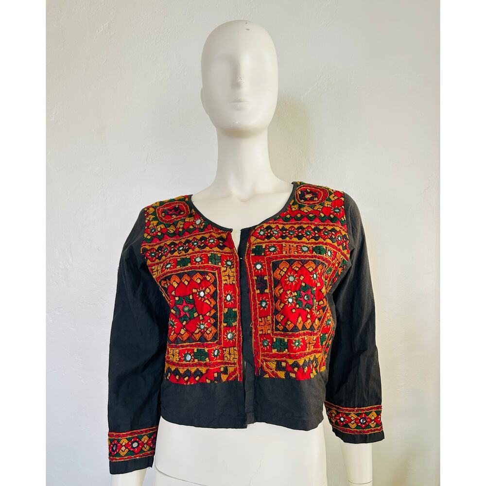 Vintage Moroccan Crop Blouse